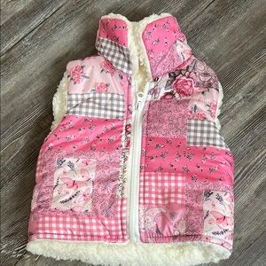 Pink Patchwork Floral Vest